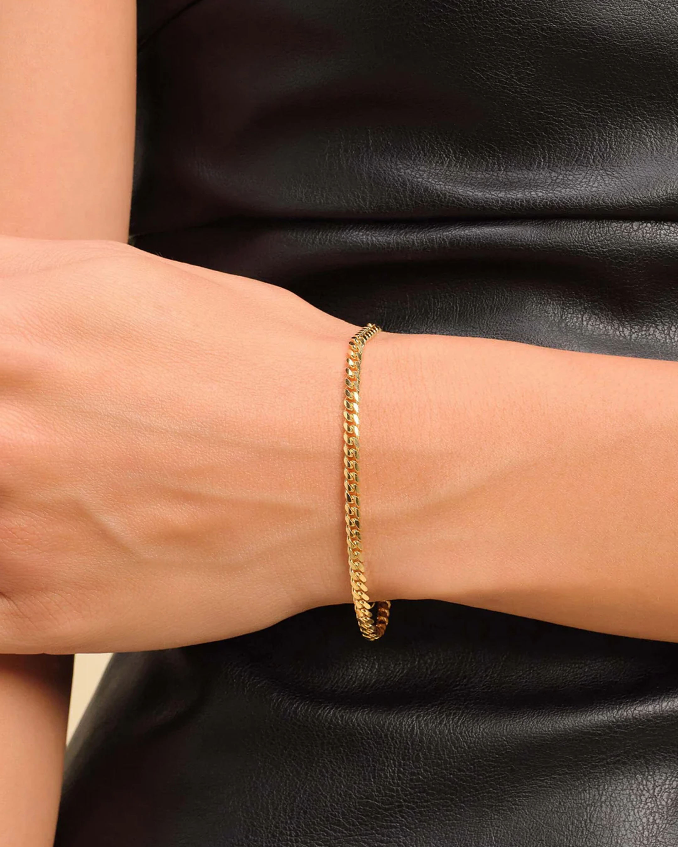 Bonded™ Flat Curb Chain Permanent Bracelet Kit - Gold