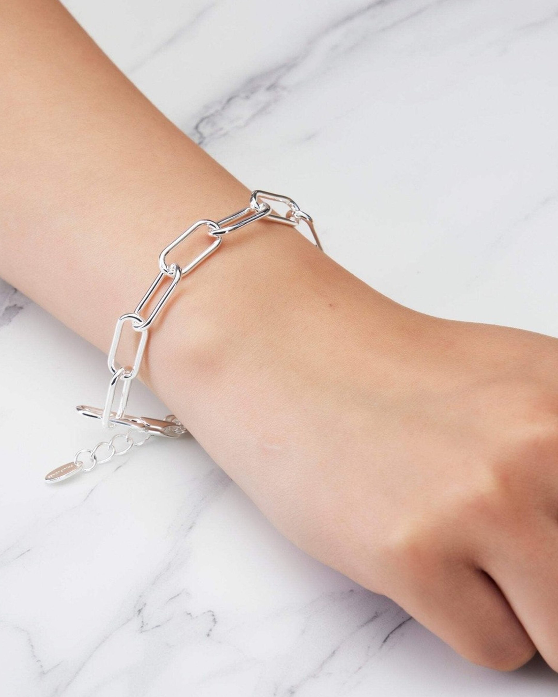 CELESTE™ Paperclip Chain Bracelet – Silver