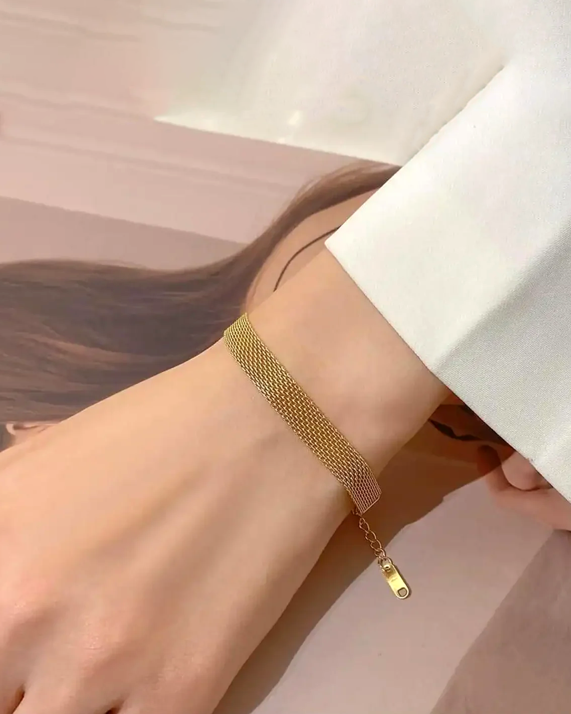 AUREUS™ Mesh Chain Bracelet – Gold
