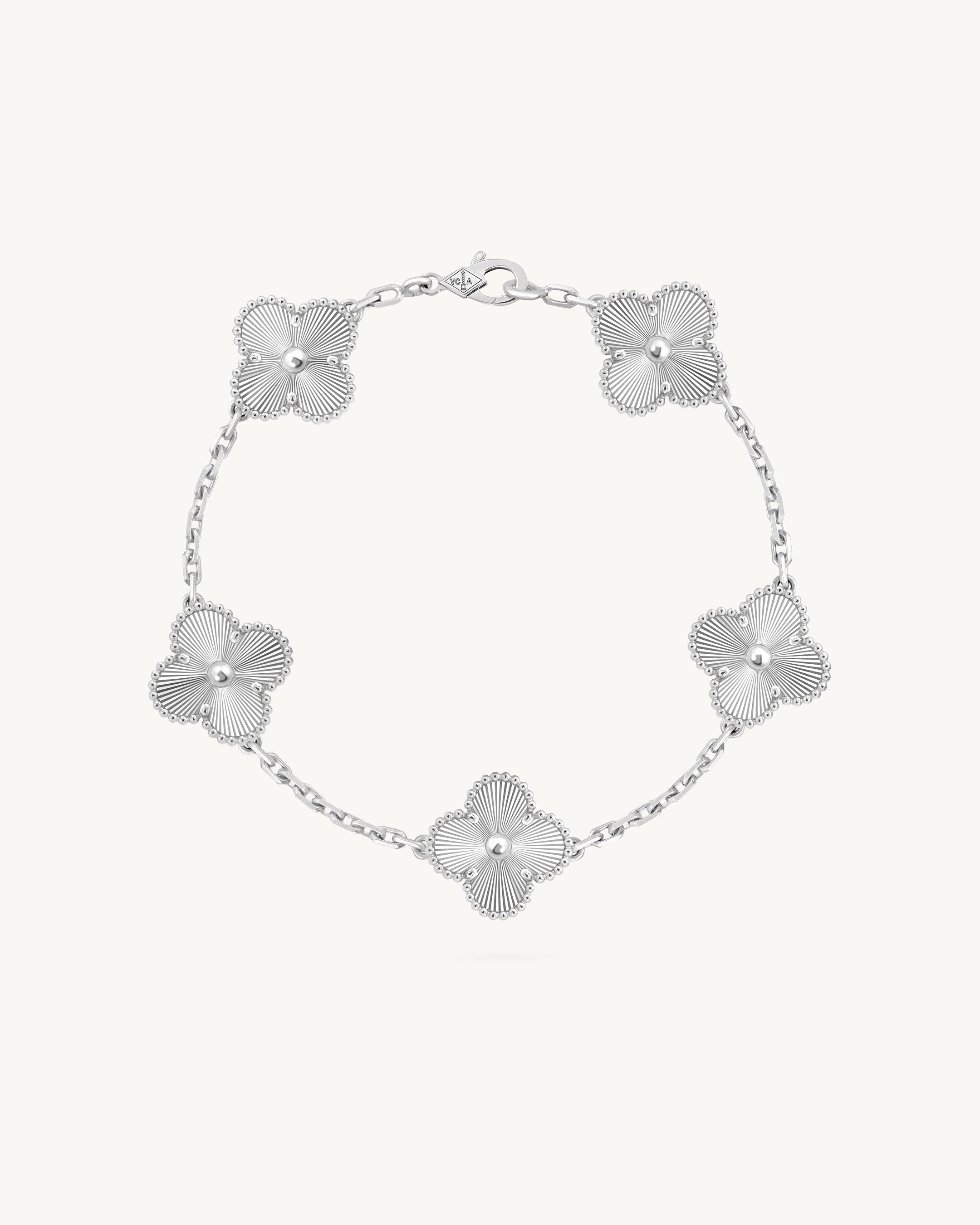 NOIR™ Clover Cable Chain Bracelet - Silver