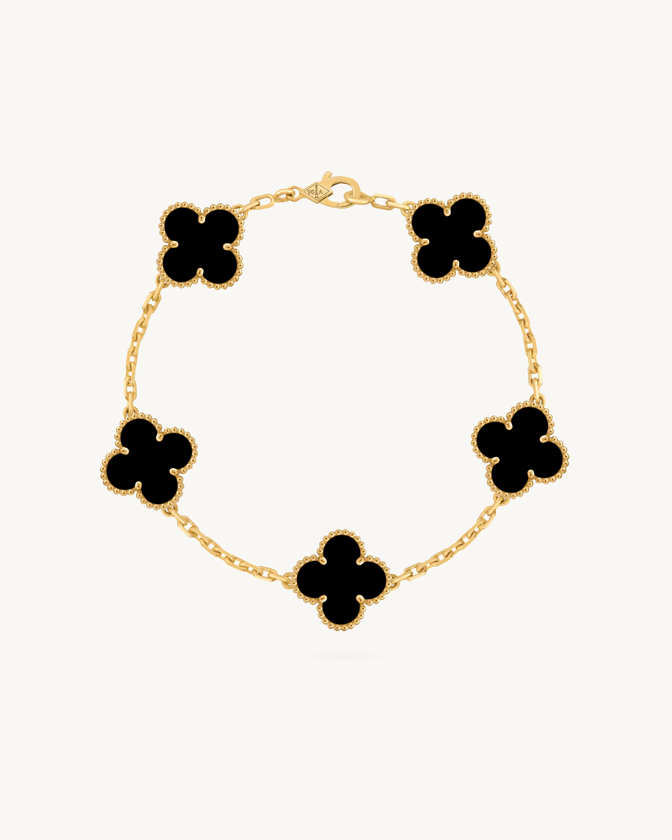 NOIR™ Clover Cable Chain Bracelet - Black Gold