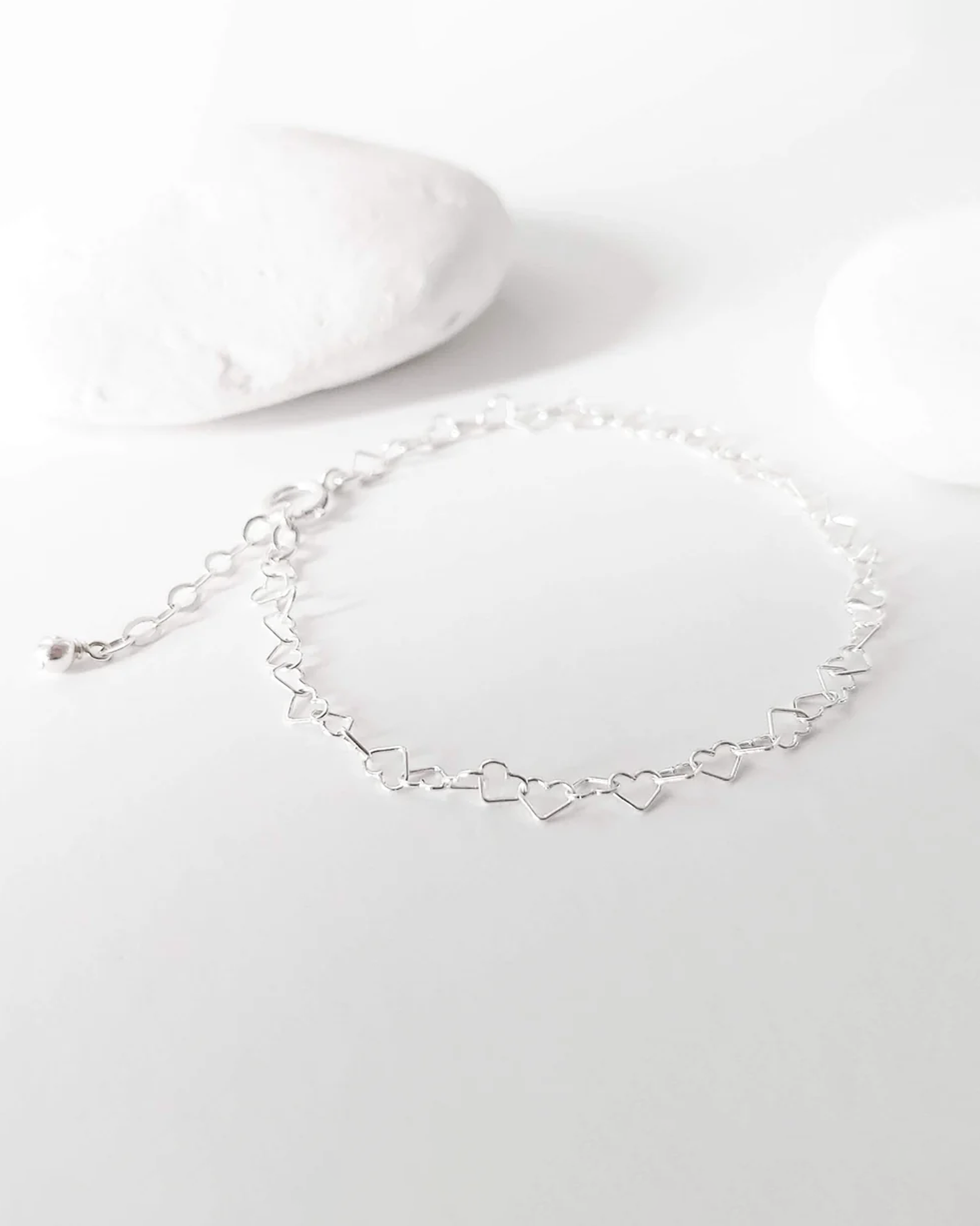 Heart Link Chain - Silver