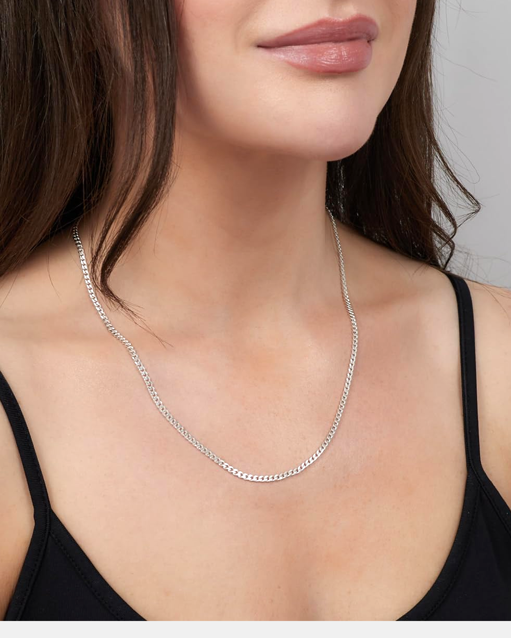 Curb Chain 2.7mm - Silver