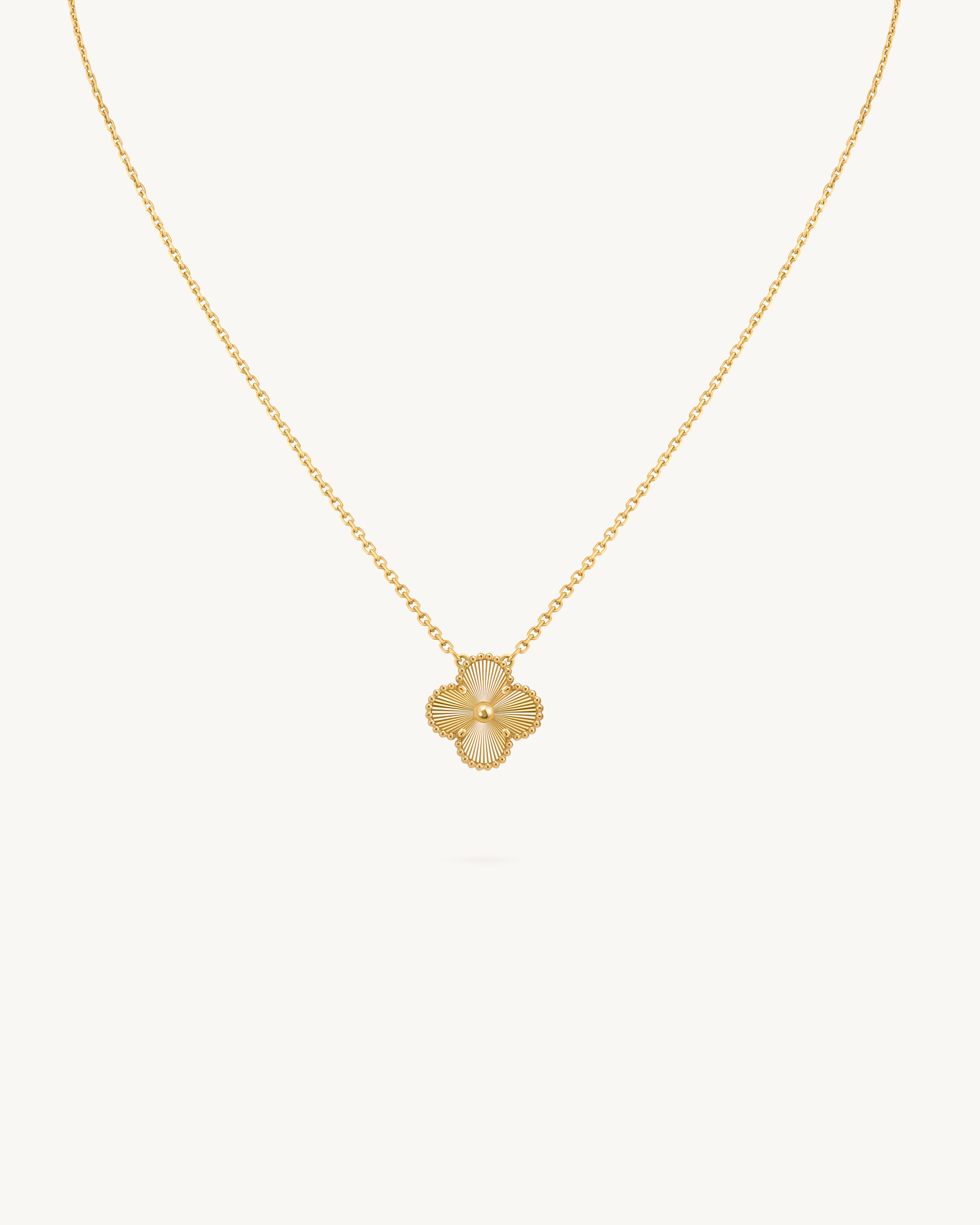 NOIR™ Clover Cable Chain Necklace - Gold