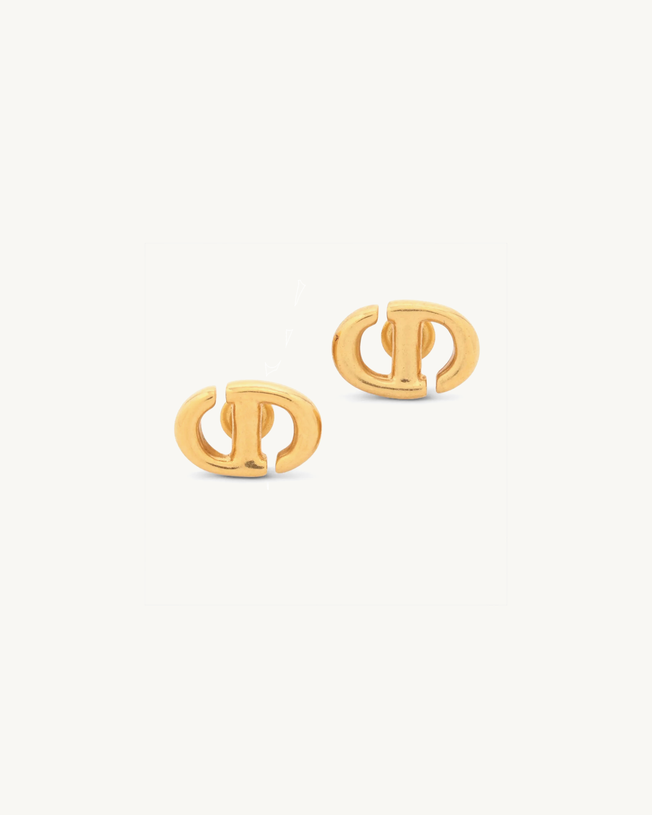 CADEN™ Interlink Stud Earrings - Gold