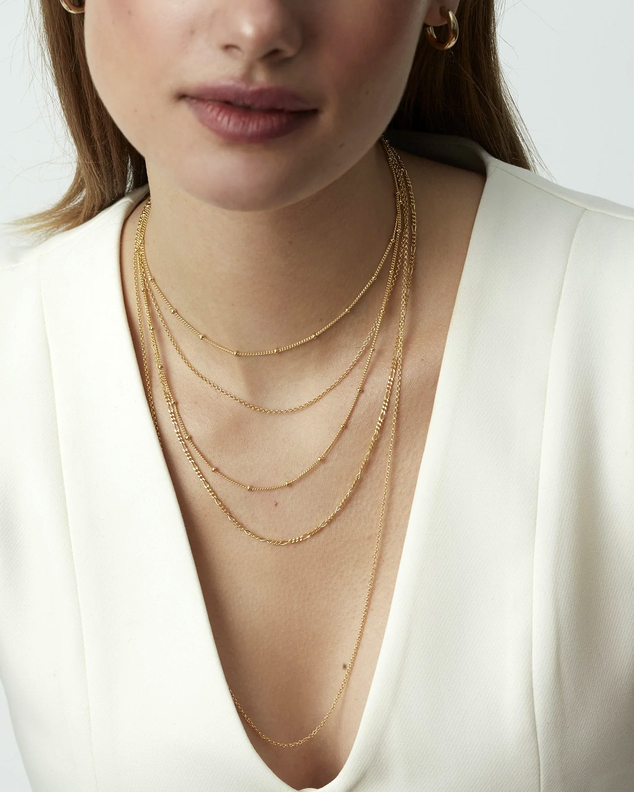 NEXUS™ Rice Bead Chain Necklace - Gold
