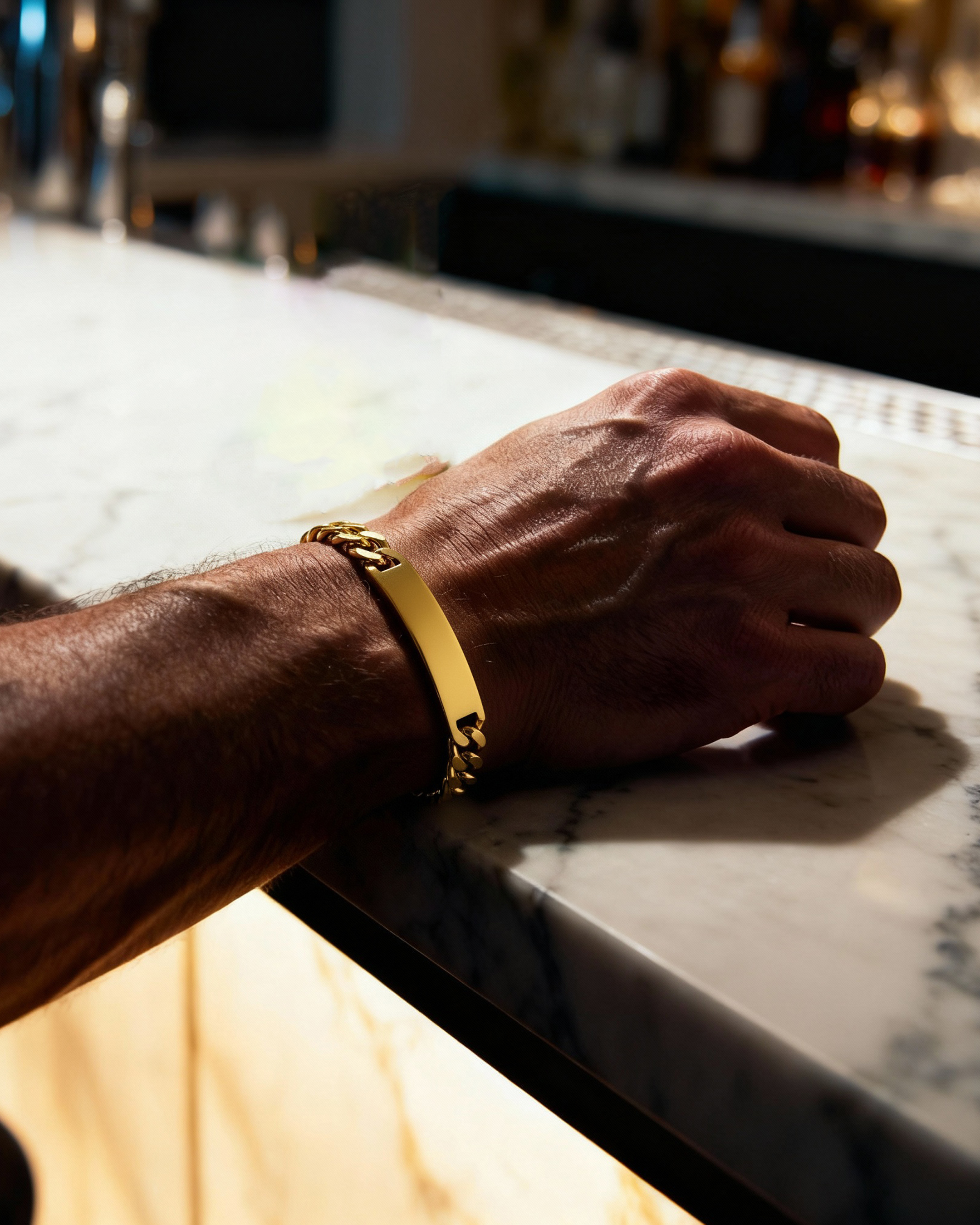 NEXUS™ 2.7mm Custom Engraved Curb Chain Bracelet – Gold