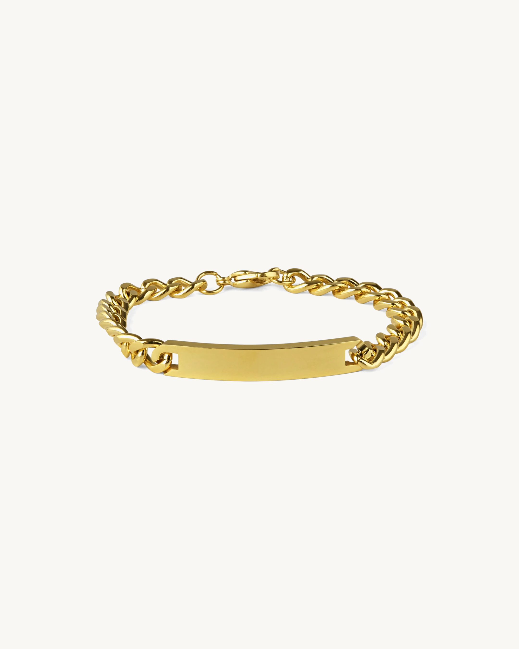 NEXUS™ 2.7mm Custom Engraved Curb Chain Bracelet – Gold