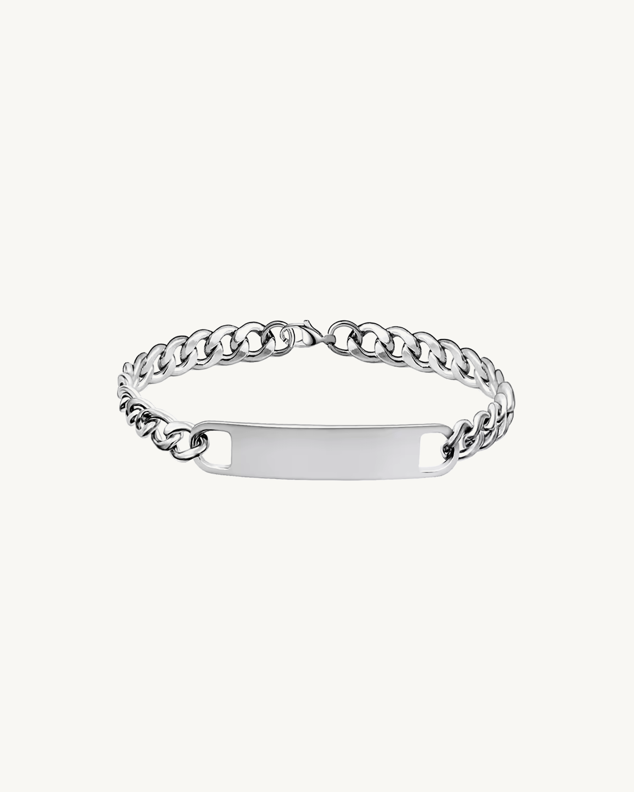 NEXUS™ Custom Engraved Curb Chain Bracelet - Silver