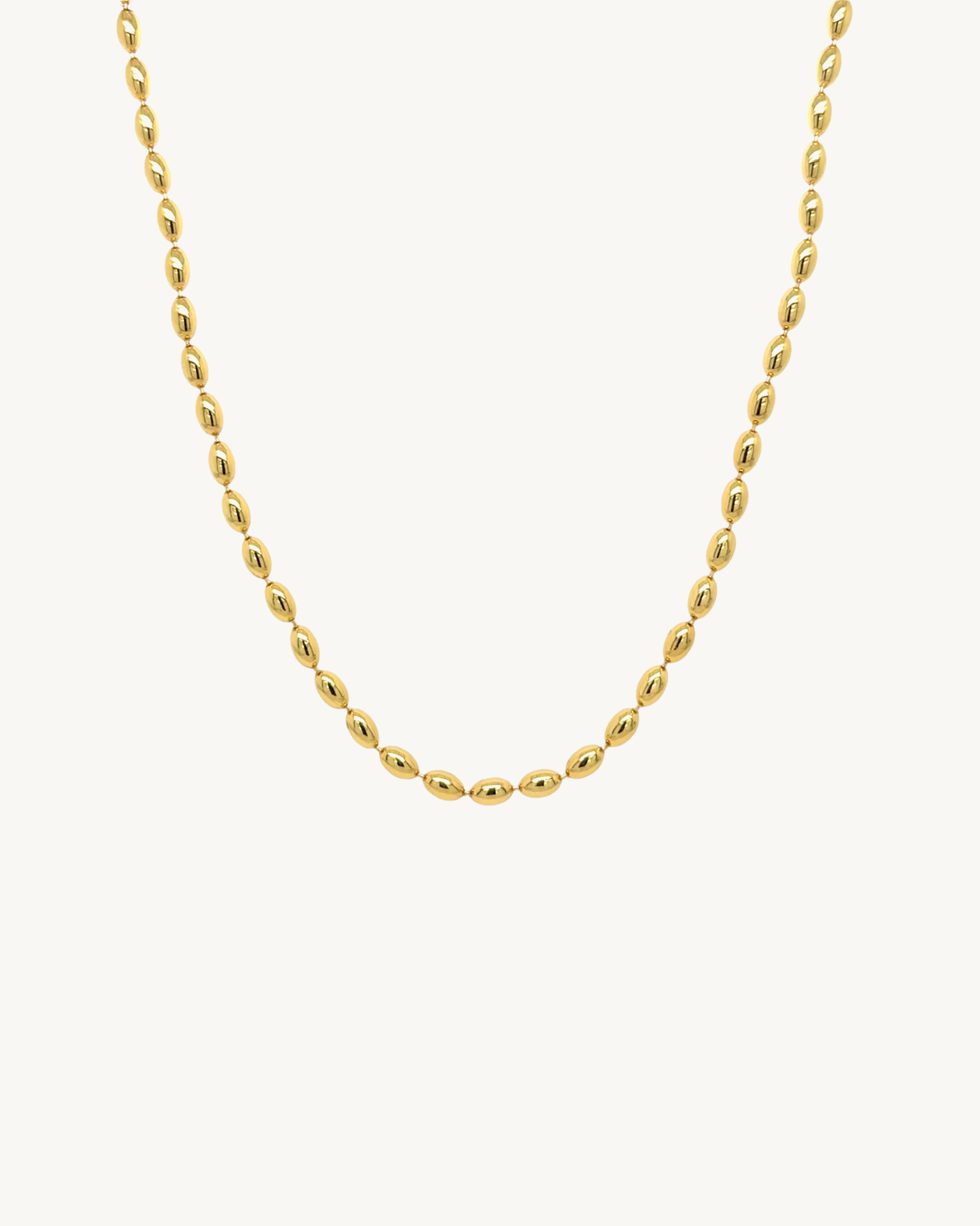 NEXUS™ Rice Bead Chain Necklace - Gold