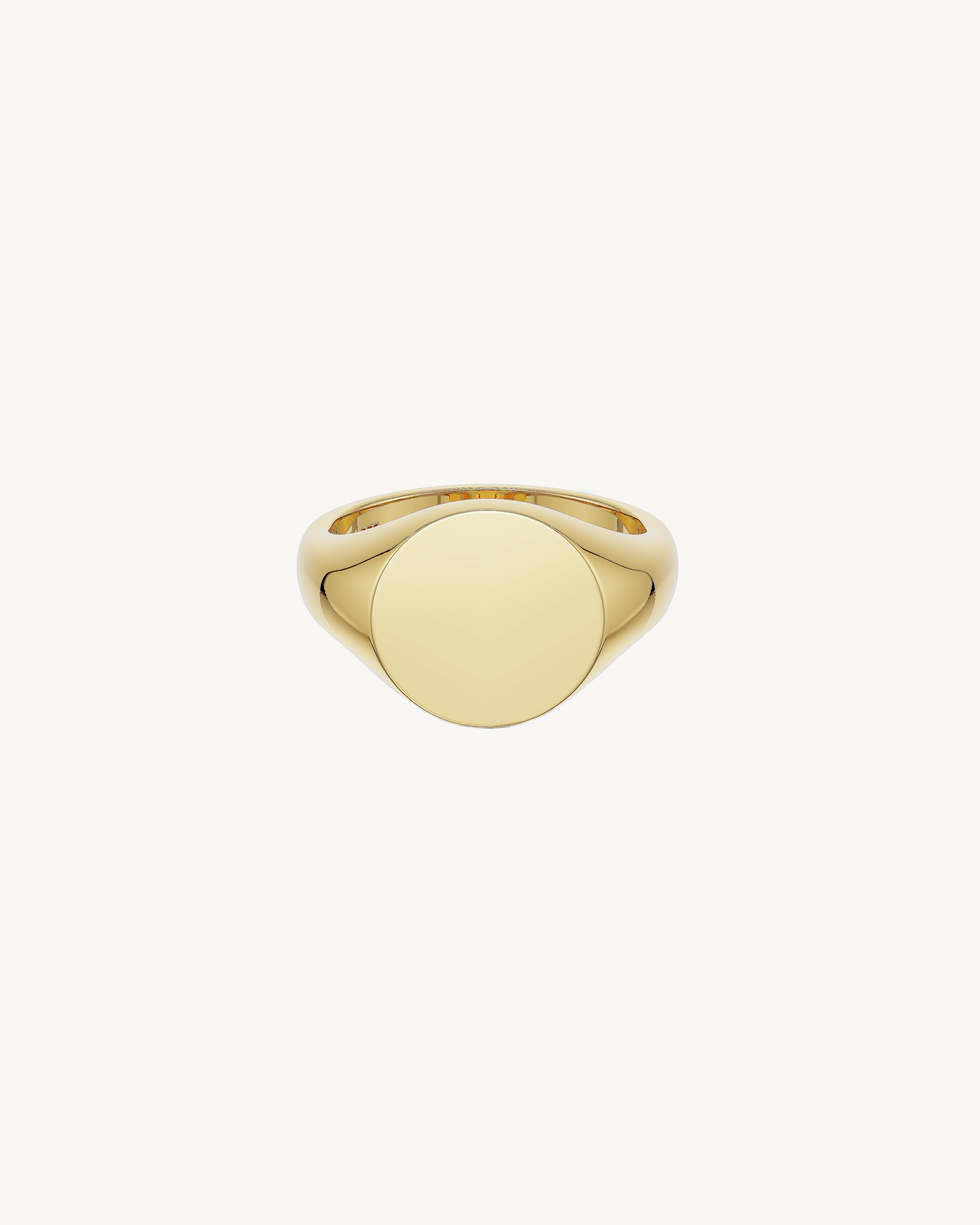 CELESTE™ Bold Round Signet Ring - Gold