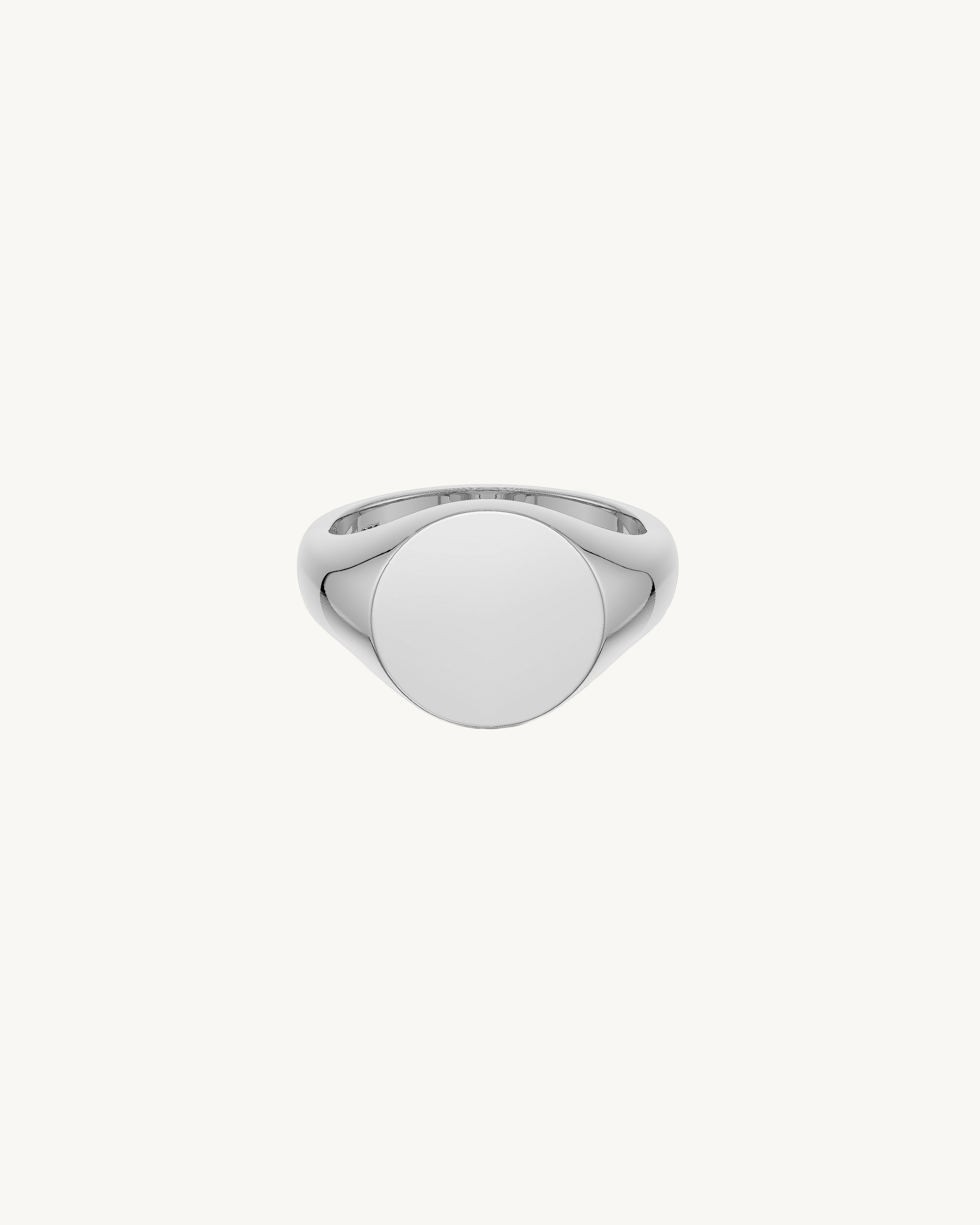 CELESTE™ Bold Round Signet Ring - Silver