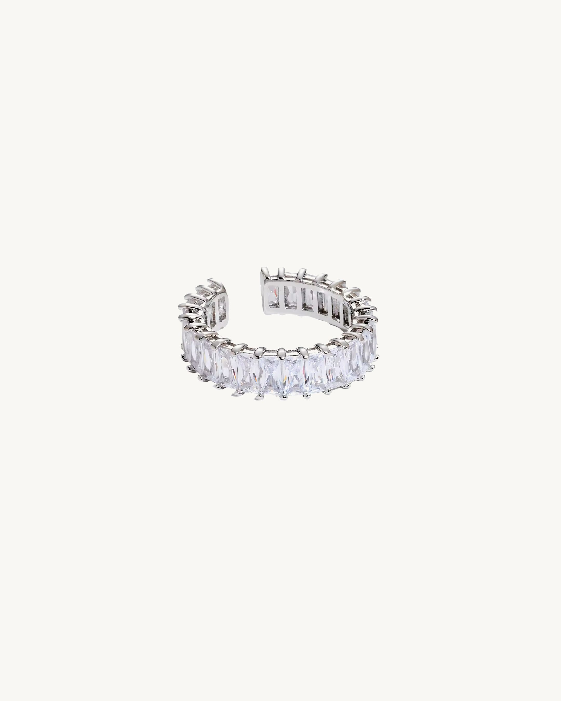 LUMIÉRE™ Marquise Zirconia Stones Statement Ring - Silver