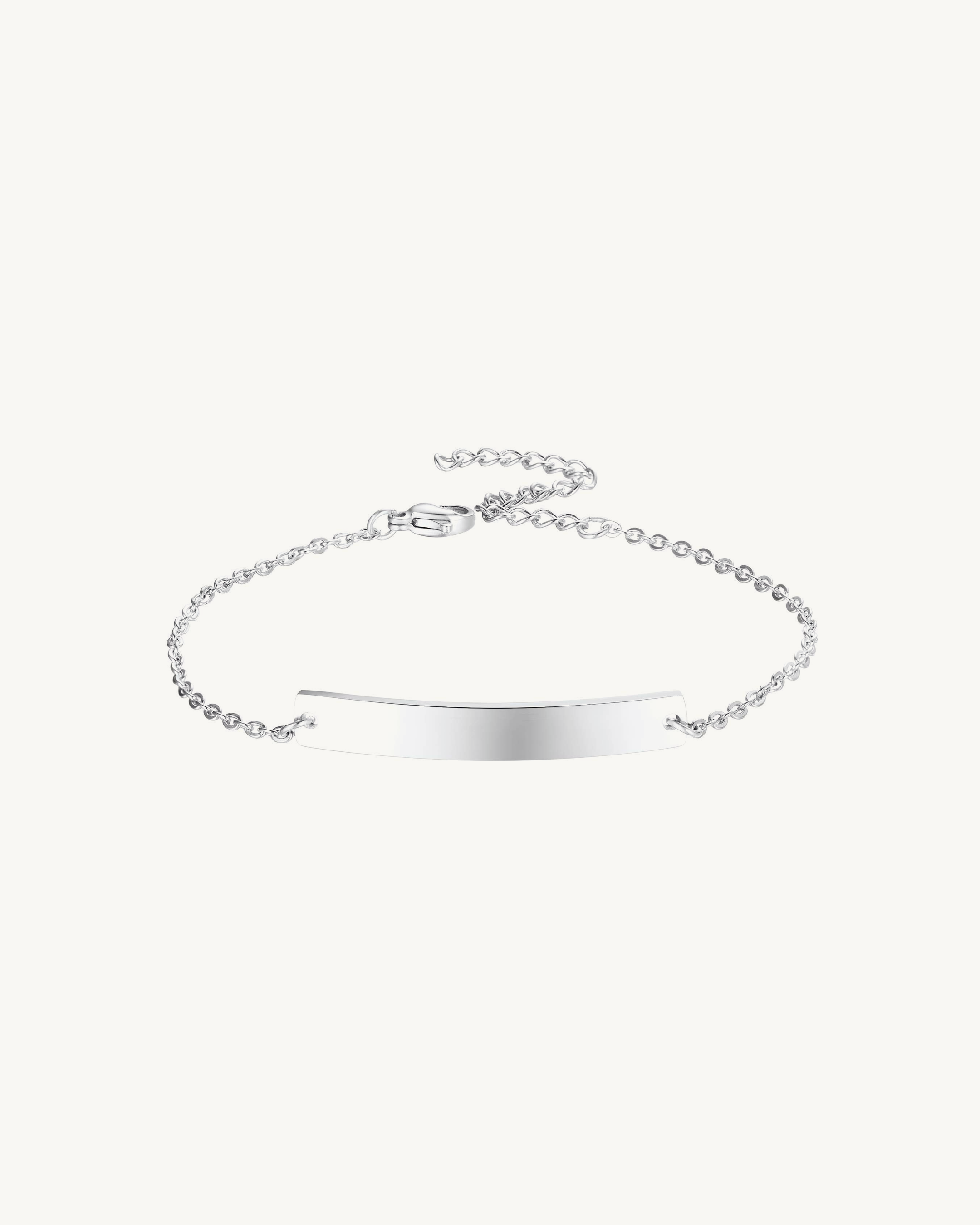 NEXUS™ Custom Engraved Cable Chain Bracelet – Silver