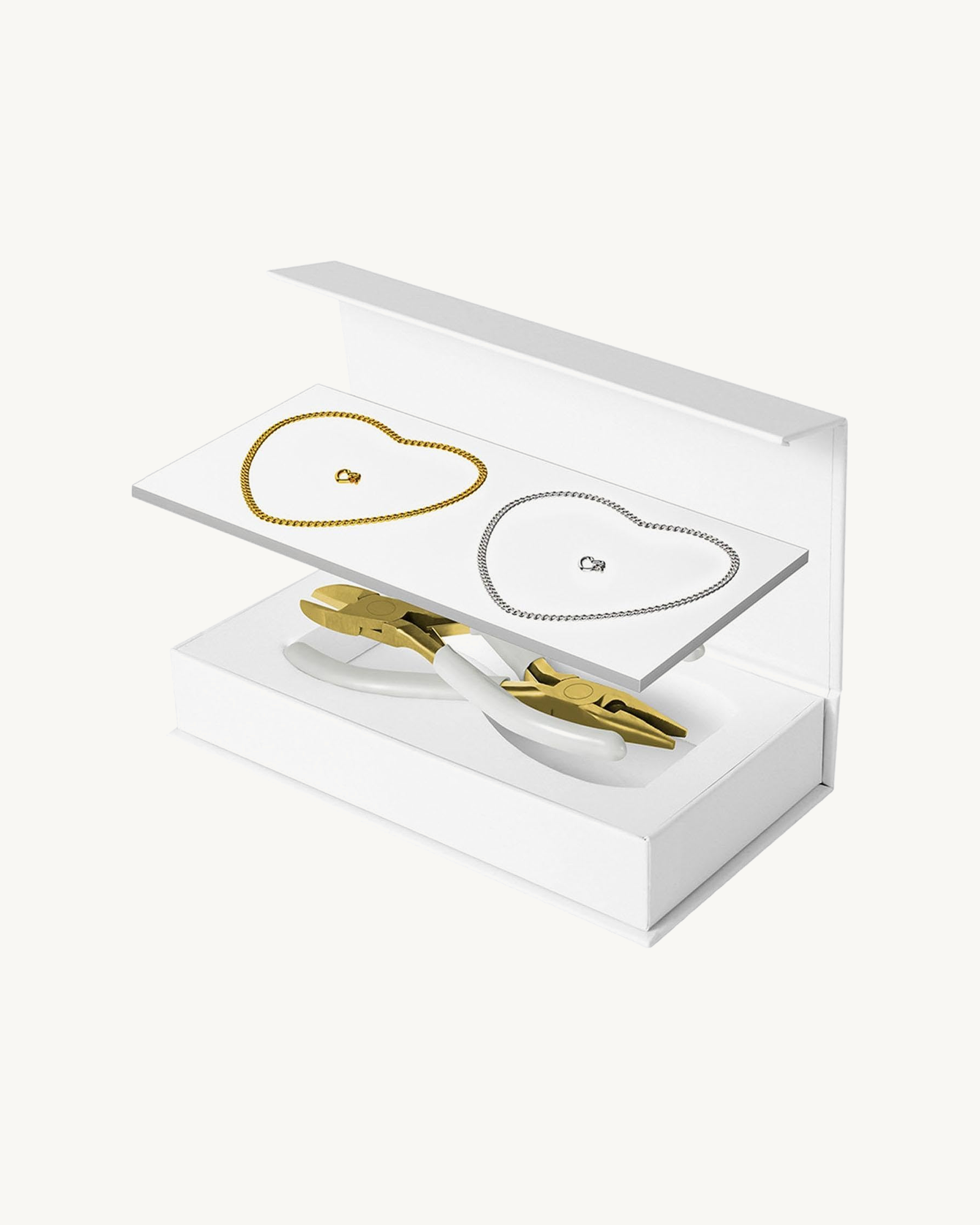 Bonded™ Flat Curb Chain Permanent Bracelet Kit - Gold & Silver