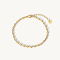 Nexus™ Beanie Rice Bead Chain Bracelet – Gold
