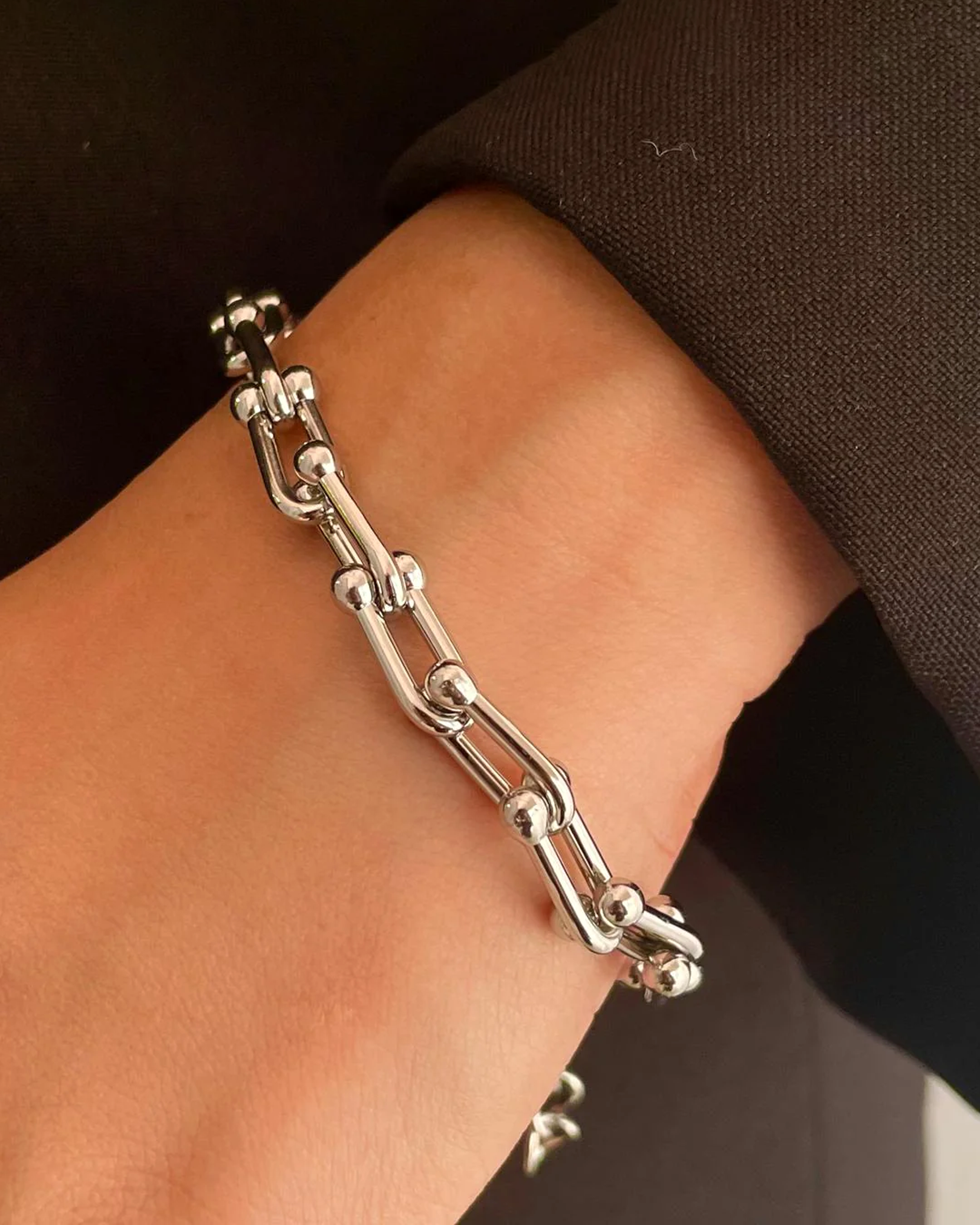 CELESTE™ Elongated Link Bracelet – Silver