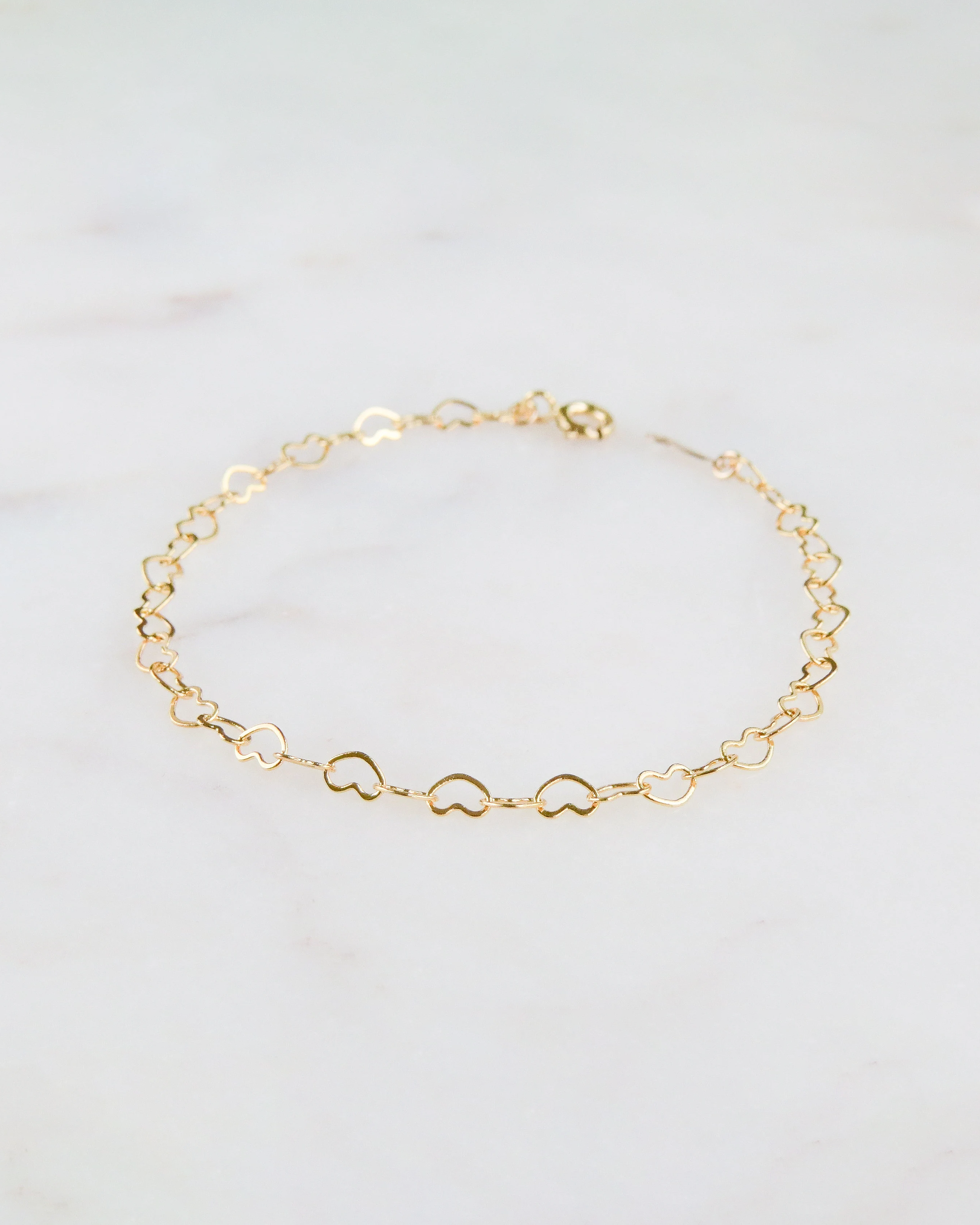 Heart Link Chain - Gold
