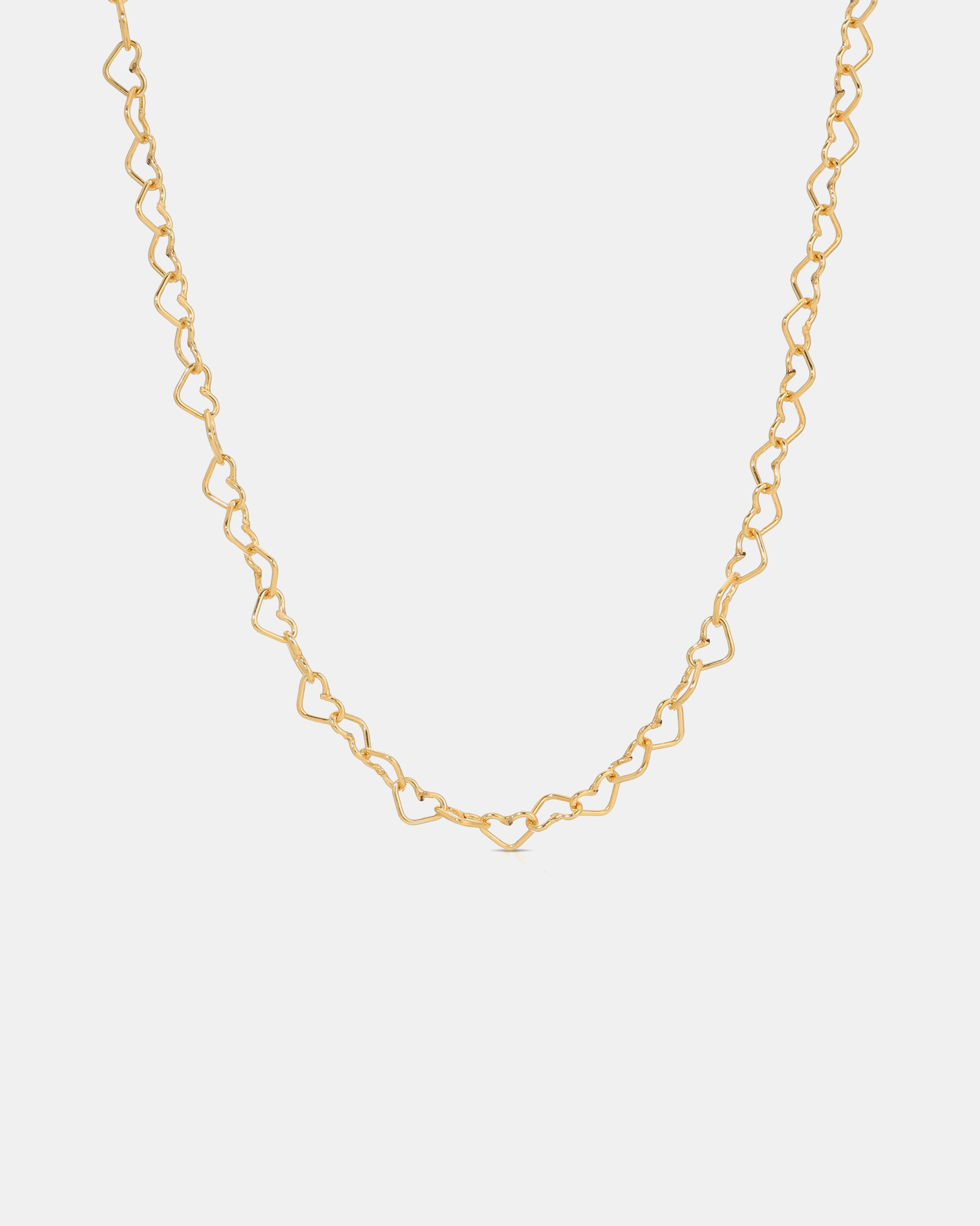 Heart Link Chain - Gold