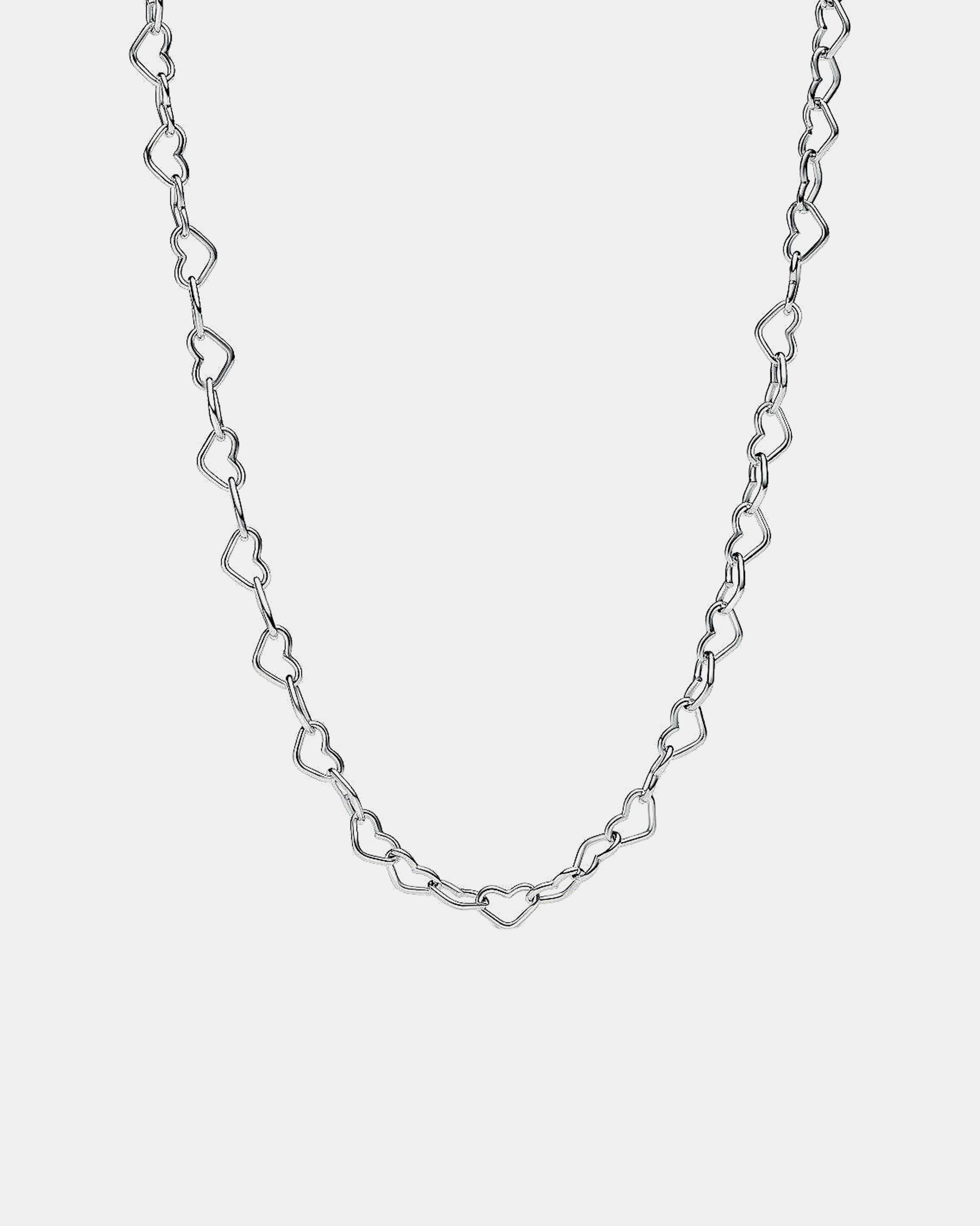 Heart Link Chain - Silver