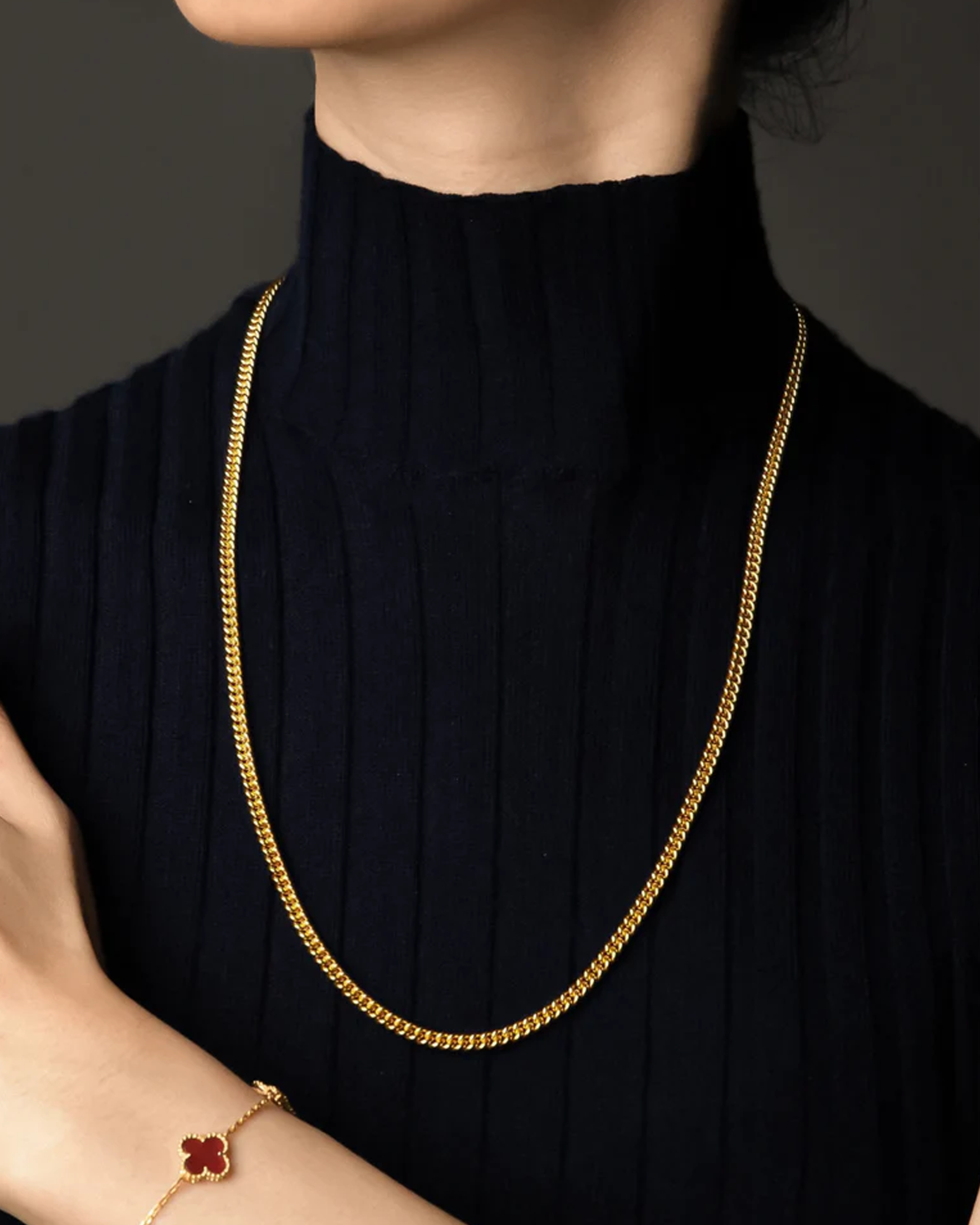 Curb Chain 2.7mm - Gold