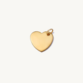 Engravable Heart Charms - Gold | 14mm