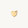 Engravable Heart Charms - Gold | 10mm