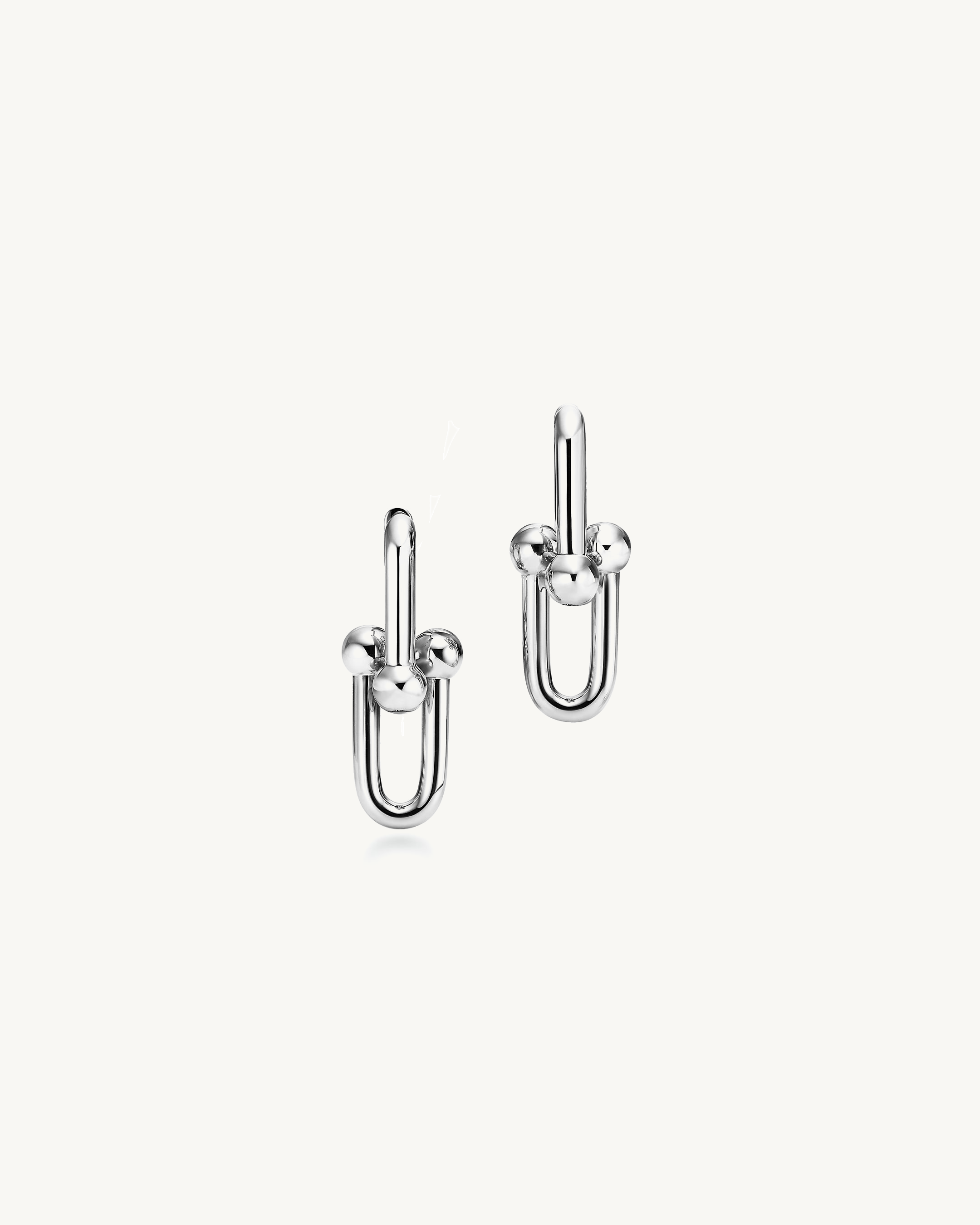 CELESTE™ Linké Double Hoops Earrings - 18K Silver Vermeil