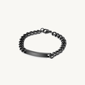 NEXUS™ 2.7mm Custom Engraved Curb Chain Bracelet – Black