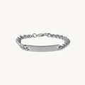NEXUS™ 2.7mm Custom Engraved Curb Chain Bracelet – Silver
