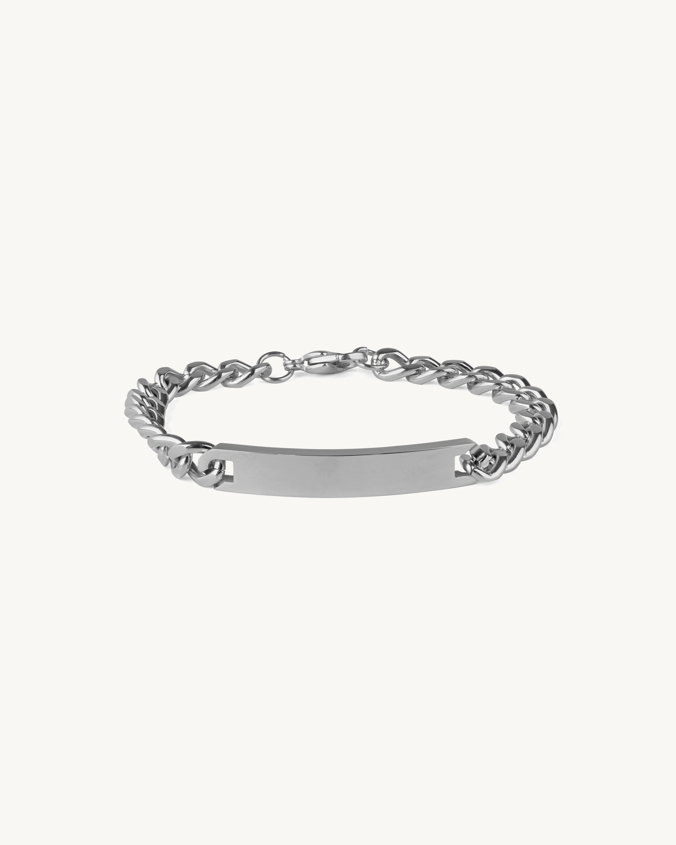 NEXUS™ 2.7mm Custom Engraved Curb Chain Bracelet – Silver