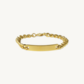 NEXUS™ 2.7mm Custom Engraved Curb Chain Bracelet – Gold