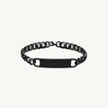 NEXUS™ Custom Engraved Curb Chain Bracelet - Black