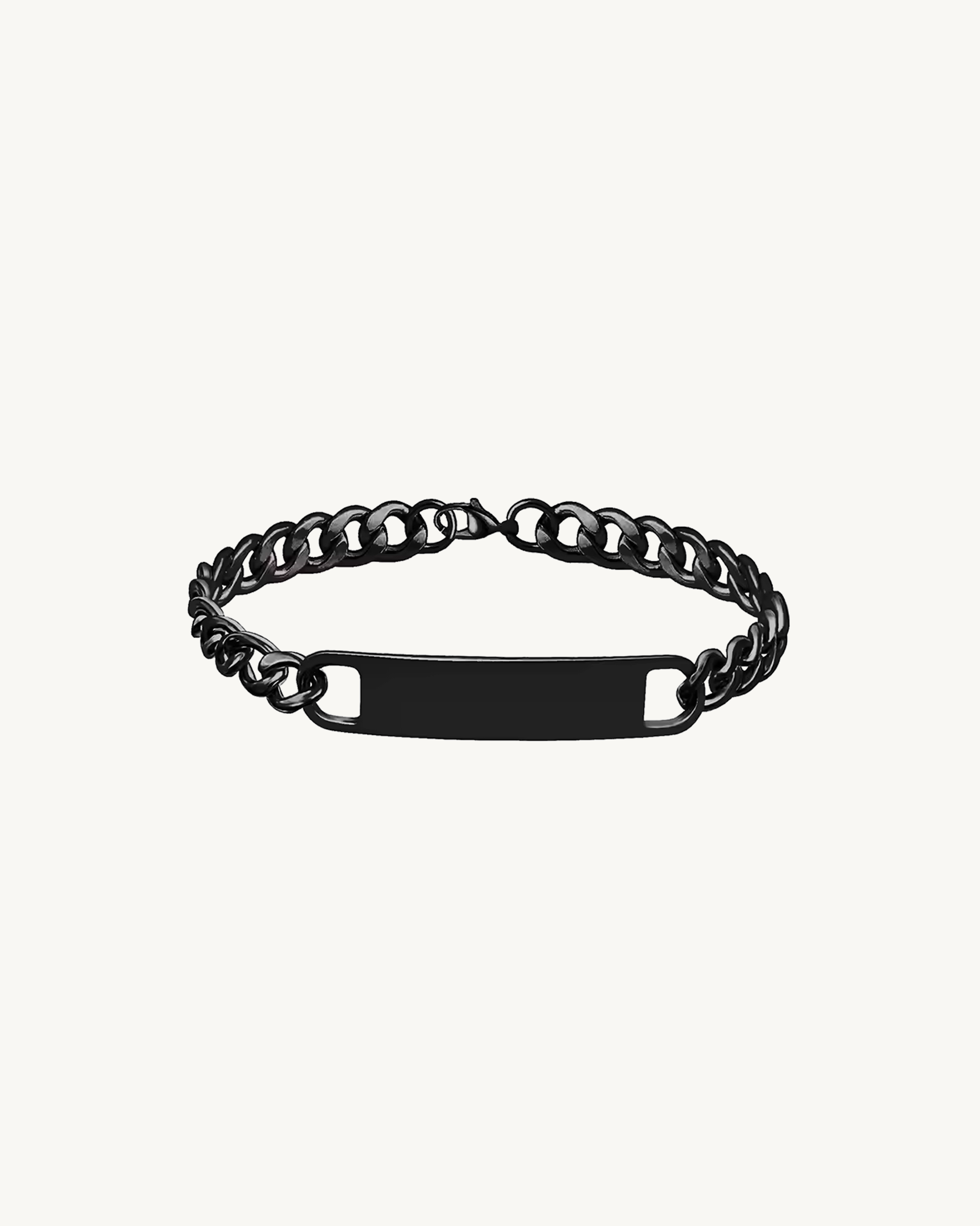 NEXUS™ Custom Engraved Curb Chain Bracelet - Black