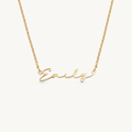 Personalized Name Pendant Chain Necklace - Gold