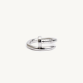 TORQUE™ Spiral Wrap Stackable Ring - Silver