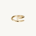 TORQUE™ Spiral Rhinestone Stackable Ring - Gold