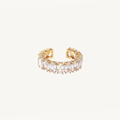 LUMIÉRE™ Marquise Zirconia Stones Statement Ring - Gold