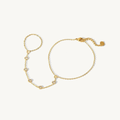 LUMIÉRE™ Halo Hand Chain Bracelet 18cm – Gold