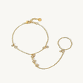 LUMIÉRE™ Halo Hand Chain Bracelet – Gold