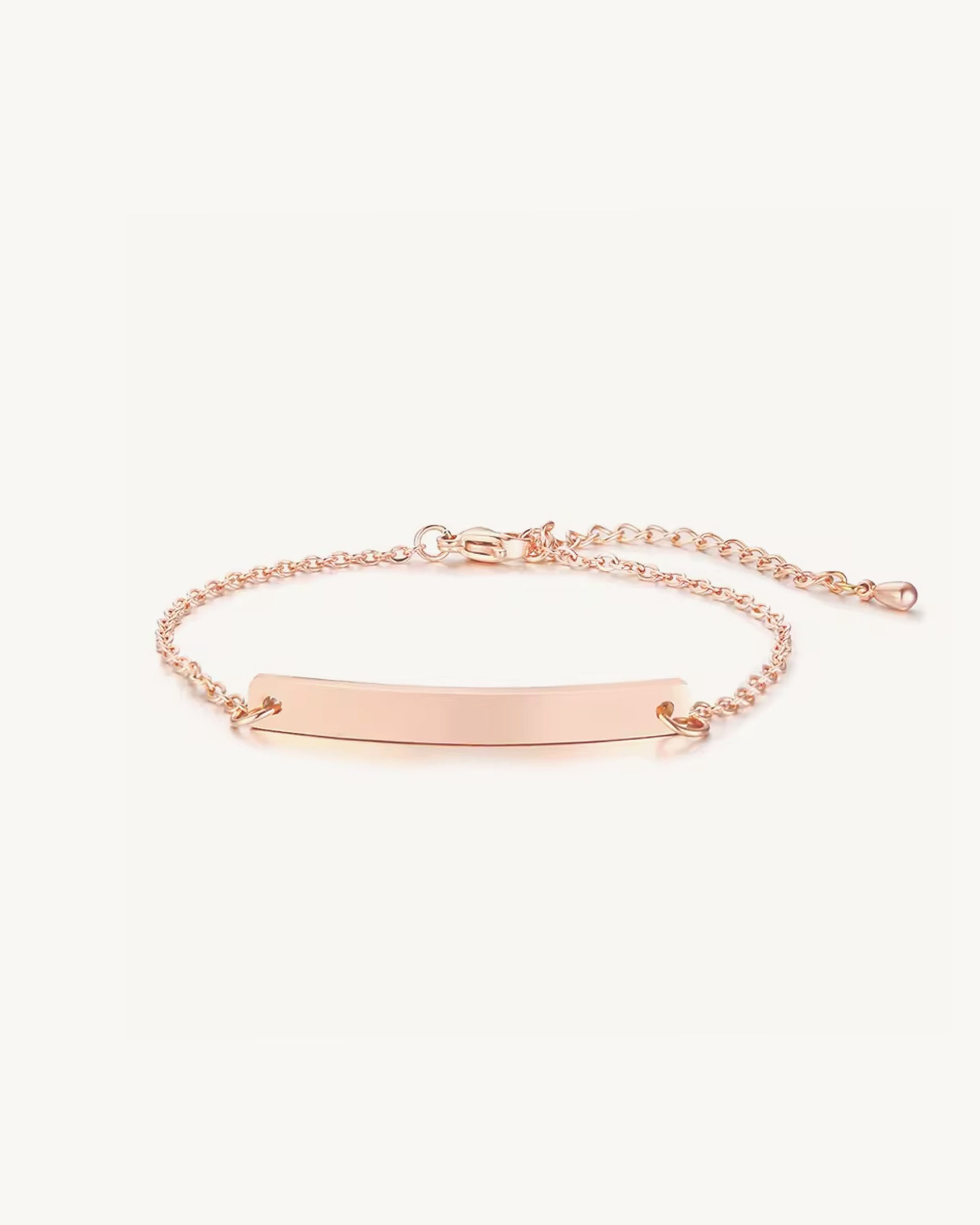 NEXUS™ Custom Engraved Cable Chain Bracelet – Rose Gold